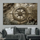 Wooden Ship Wheel Canvas Print, Multi Panel Canvas Wall Art