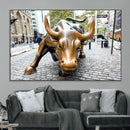 Charging Bull Wall Art Canvas Print