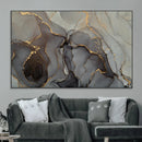 Gray Marble Fluid Wall Art – Modern Abstract Canvas Print