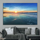 Blue Sky and Beach Wall Art Canvas Print
