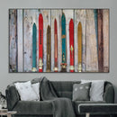 Vintage Wooden Weathered Ski's in Front of an Old Barn Wall by MyGreatCanvas | Canvas Wall Art Prints | Photo Prints & Wall Decor