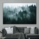 Misty Forest Wall Art – Serene Green Landscape Canvas Print, by MyGreatCanvas | Canvas Wall Art Prints | Photo Prints & Wall Decor