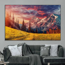 Mountain and Daylight Red Sunset Wall Art Canvas Print by MyGreatCanvas | Canvas Wall Art Prints | Photo Prints & Wall Decor