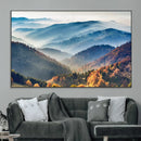 Misty Mountain Sunrise Triptych Canvas Print – Autumn