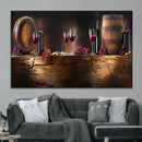 Wine and Barrels Wall Art Canvas Print by MyGreatCanvas | Canvas Wall Art Prints | Photo Prints & Wall Decor