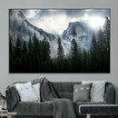 Wall Art Foggy Forest Landscape Canvas Print