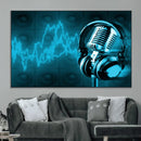 Music and Microphone Wall Art Canvas Print by MyGreatCanvas | Canvas Wall Art Prints | Photo Prints & Wall Decor