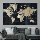 Antique Old World Map Wall Art Canvas Print