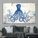 Octopus Canvas Wall Art | Coastal Marine Life Artwork for by MyGreatCanvas | Canvas Wall Art Prints | Photo Prints & Wall Decor