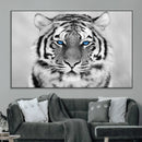 Black and White Tiger Wall Art Animal Canvas Print