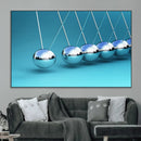 Wall Art Newton's Cradle Canvas Print, Framed Newton Cradle