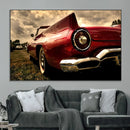 Red Classic Car Wall Art Canvas Print
