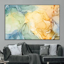 Green and Yellow Marble Fluid Effect Wall Art, Green and