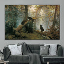 Grizzly Bear Cubs Wall Art Canvas Print