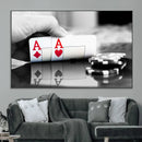 Aces Poker Art Poker Game Wall Art Canvas Print