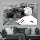 Poker Game Cards Wall Art Canvas, Multi Panel Wall Art