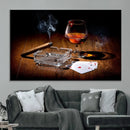 Whiskey Cigar Wall Art Canvas Print Kitchen Wall