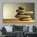 Fluvial Zen Stones Canvas Wall Art Print