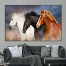 Animal Wall Art Three Horses Farmhouse Art Canvas, Framed by MyGreatCanvas | Canvas Wall Art Prints | Photo Prints & Wall Decor