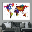 World Map Canvas Print – Detailed Map of the World Wall Art