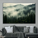Captivating Misty Forest Wall Art Premium Canvas Print a