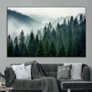 Captivating Misty Forest Wall Art Premium Canvas Print,