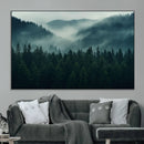 Captivating Misty Forest Wall Art Premium Canvas Print,
