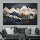 Rustic Mountain Landscape Wall Art Canvas Print – Framed 3D