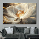 Gold Floral Wall Art Canvas Print, Framed Modern Flower Art by MyGreatCanvas | Canvas Wall Art Prints | Photo Prints & Wall Decor