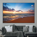Golden Hour Beach Sunset Wall Art | Canvas Print | Ready to