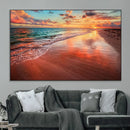 Sunset Beach Wall Art | Ocean Canvas Print | Coastal Wall
