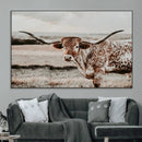 Texas Longhorn Canvas Wall Art Print – Majestic Western by MyGreatCanvas | Canvas Wall Art Prints | Photo Prints & Wall Decor