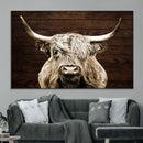 Highland Cow Wall Art Canvas Print, Rustic Farmhouse Decor, by MyGreatCanvas | Canvas Wall Art Prints | Photo Prints & Wall Decor