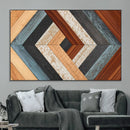 Geometric Wood Art Wall Decor Canvas Print, Rustic Wooden by MyGreatCanvas | Canvas Wall Art Prints | Photo Prints & Wall Decor