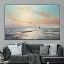 Abstract Ocean Wall Art -  Boat Wall Art Canvas Print