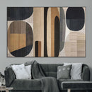 Abstract Minimalist Canvas Wall Art - Neutral Geometric