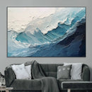Ocean Wave Canvas Wall Art Print – Coastal Living Room Large