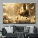 Golden Buddha Wall Art | Yoga Room Decor and Meditation Room by MyGreatCanvas | Canvas Wall Art Prints | Photo Prints & Wall Decor