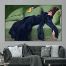 Decadent Girl by Ramon Casas Wall Art Canvas Print, Framed