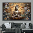 Golden Buddha Wall Art Canvas Print | Zen Meditation Floral by MyGreatCanvas | Canvas Wall Art Prints | Photo Prints & Wall Decor