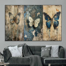 Butterfly Wall Art Trio | Vintage Butterfly Canvas Print | by MyGreatCanvas | Canvas Wall Art Prints | Photo Prints & Wall Decor