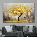 Golden Tree Canvas Print | Abstract Wall Art for Modern