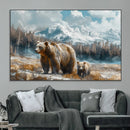 Bear and Baby Bear Wall Art Canvas Print