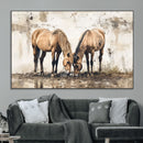 Vintage Horses Wall Art | Ready to Hang and Framed Triptych by MyGreatCanvas | Canvas Wall Art Prints | Photo Prints & Wall Decor