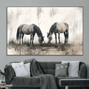 Chines Ink Style Vintage Horses Wall Art Canvas Print for by MyGreatCanvas | Canvas Wall Art Prints | Photo Prints & Wall Decor