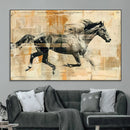 Chines Style Running Horse Western Wall Art | Farmhouse Wall