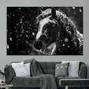 Winter Horse Wall Art | Black and White Horse Print | Ready by MyGreatCanvas | Canvas Wall Art Prints | Photo Prints & Wall Decor