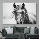 Western Wall Art | Black and White Winter Horse Wall Art | by MyGreatCanvas | Canvas Wall Art Prints | Photo Prints & Wall Decor