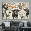 Texas Longhorn Wall Art Canvas Print – Herd Abstract Cow by MyGreatCanvas | Canvas Wall Art Prints | Photo Prints & Wall Decor
