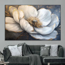White Magnolia Flower Wall Art Canvas Print | Abstract